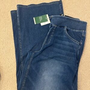 Halara Flex high waisted pockets baggy leg washed casual jeans